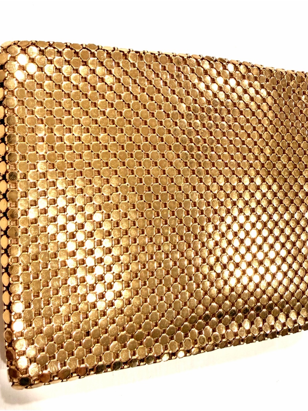 Whiting & Davis Vintage Gold Tone Mesh Wallet